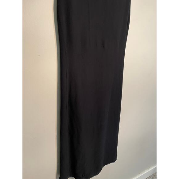 Armani Collezioni Black Silk Backless Midi Knee Length Dress - Picture 4 of 14